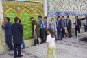 آیین غبارروبی نمادین بارگاه ملکوتی حضرت معصومه سلام الله علیها برگزار شد