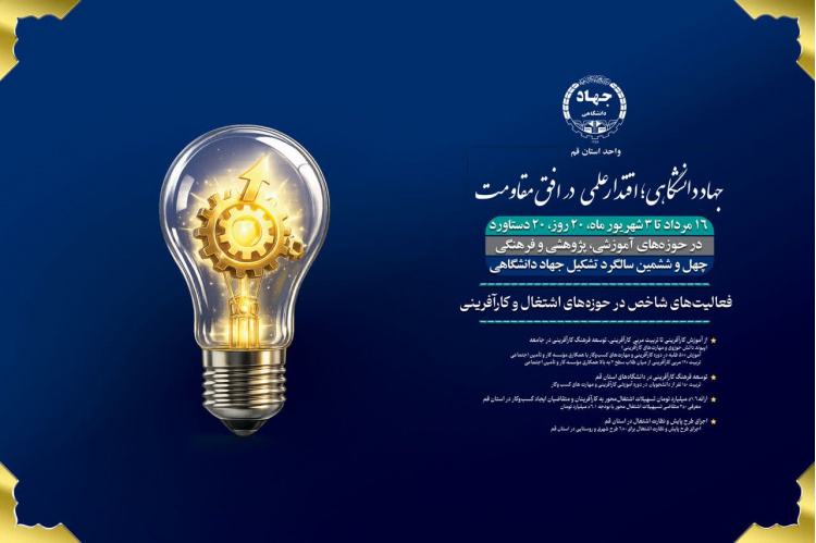 چهارمین دستاورد یک سال اخیر جهاد دانشگاهی قم؛ فعالیت‌های شاخص در حوزه اشتغال و کارآفرینی
